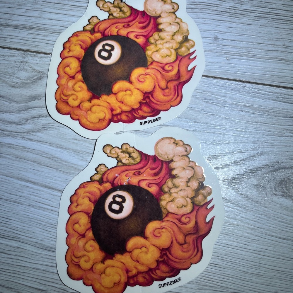 Supreme 8 Ball Martin Wong Sticker